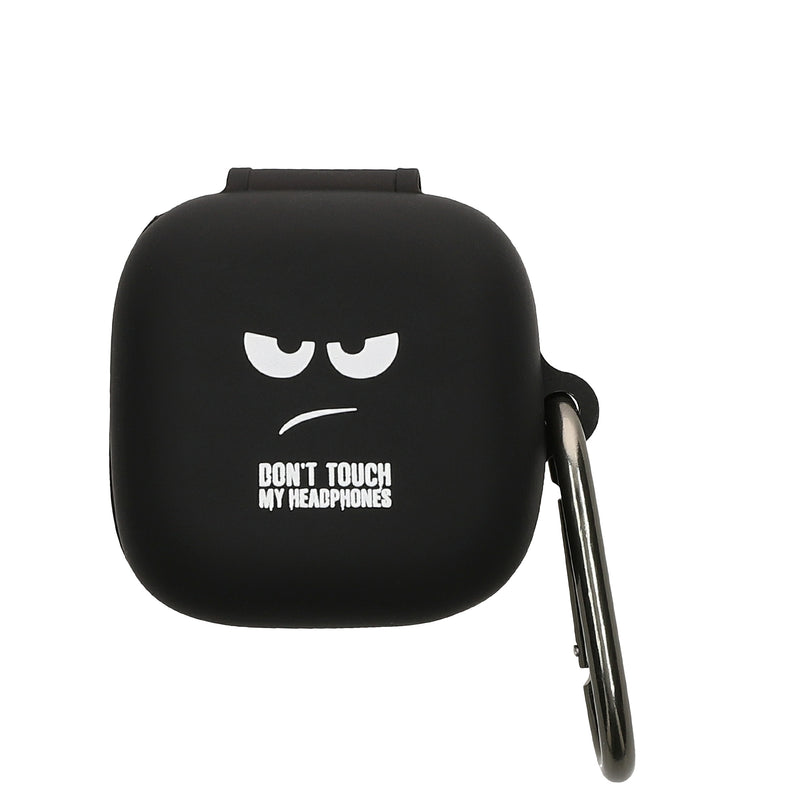 kwmobile Design Schutzhülle für Sennheiser ACCENTUM True Wireless Hülle - TPU Silikon Case für Kopfhörer Ladecase - stoßfestes Cover mit Karabiner - Weiß Schwarz Schwarz Weiß  [dsg01]
