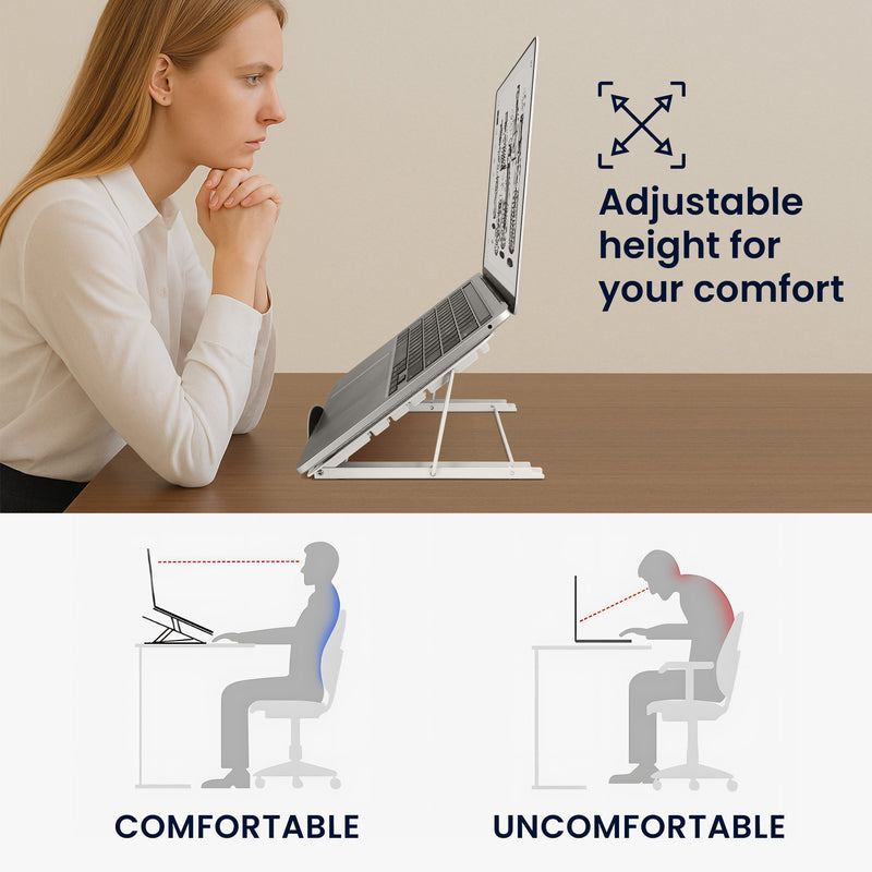 kwmobile Laptop Ständer für Laptop PC / Portable Monitor / Tablet Laptop Stand - Laptopständer Zubehör - Halterung Notebook Ständer - Halter