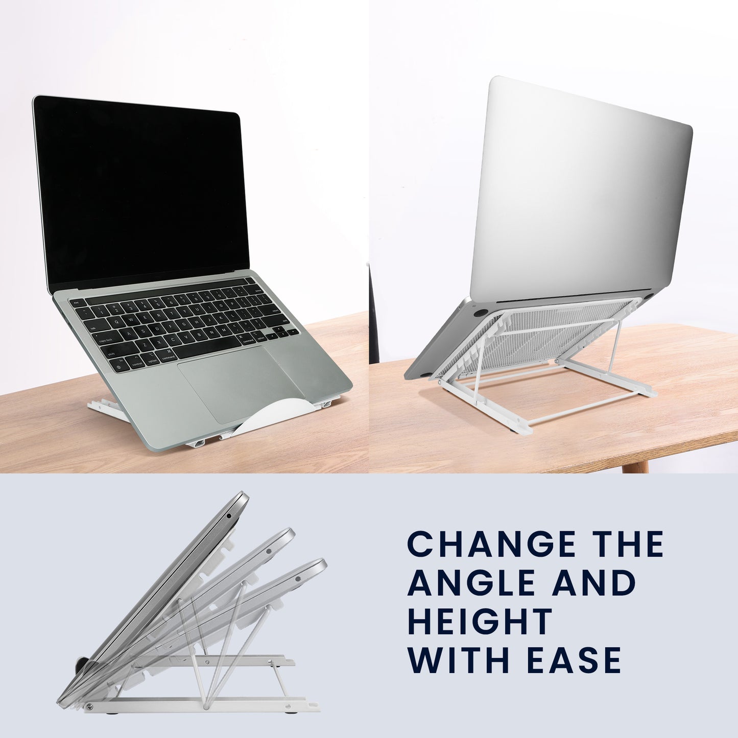 kwmobile Laptop Ständer für Laptop PC / Portable Monitor / Tablet Laptop Stand - Laptopständer Zubehör - Halterung Notebook Ständer - Halter