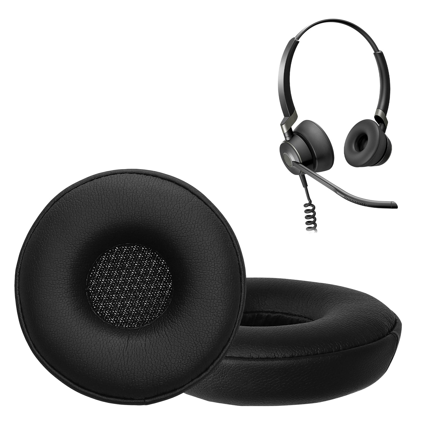 kwmobile Ohr Polster für Jabra Engage 50 / Engage 30 Ohrpolster - Ersatz Ohrpolster - Kopfhörer Ersatzteile - Kopfhörer Ersatzpolster für Over Ear Headphones