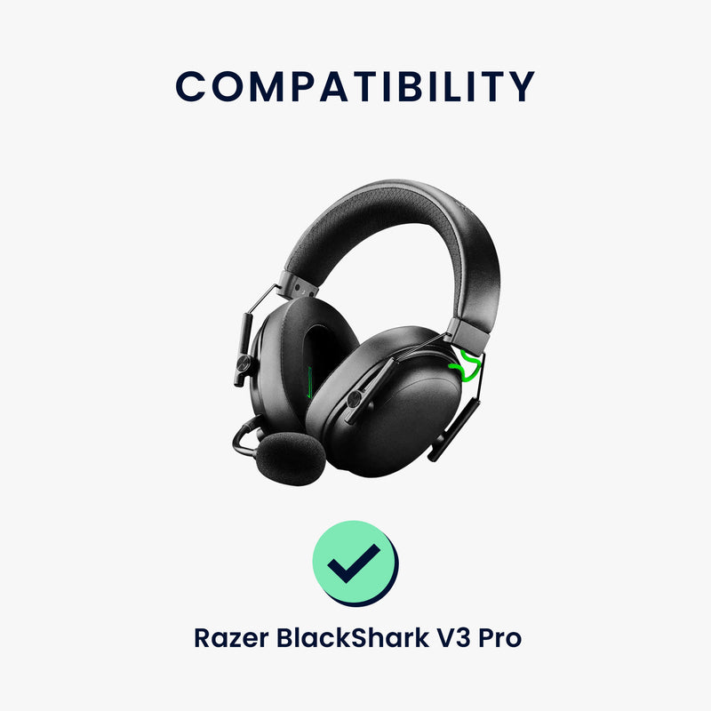 kwmobile Ohr Polster für Razer BlackShark V3 Pro - Ersatz Ohrpolster - Kopfhörer Ersatzteile - Kopfhörer Ersatzpolster für Over Ear Headphones