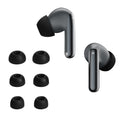 kwmobile 6x Silikonaufsätze für QCY Melobuds Pro - Ersatz Ohrstöpsel in 3 Größen - Ear Tips für In-Ear Kopfhörer - Zubehör Ersatzpolster in Schwarz Schwarz  