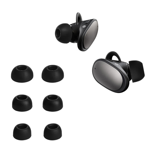kwmobile 6x Silikonaufsätze für Anker Liberty 2 Pro - Ersatz Ohrstöpsel in 3 Größen - Ear Tips für In-Ear Kopfhörer - Zubehör Ersatzpolster in Schwarz Schwarz  