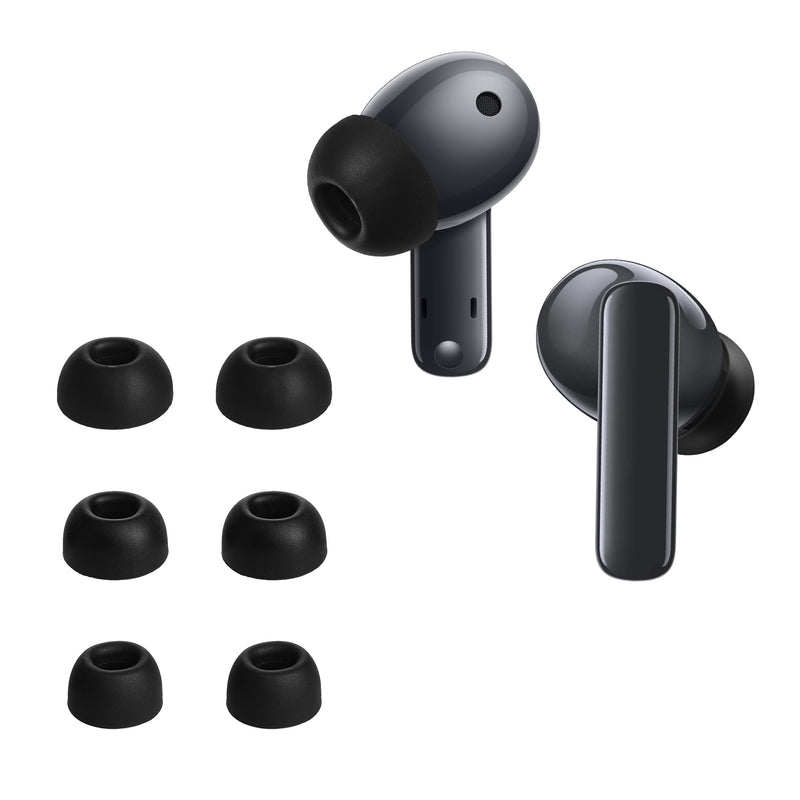 kwmobile 6x Silikonaufsätze für Huawei Freebuds 5i - Ersatz Ohrstöpsel in 3 Größen - Ear Tips für In-Ear Kopfhörer - Zubehör Ersatzpolster in Schwarz Schwarz  
