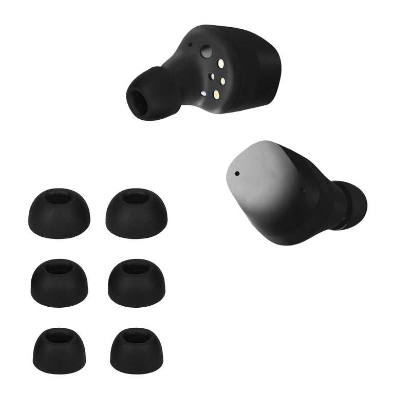 kwmobile 6x Silikonaufsätze für Sennheiser MOMENTUM True Wireless 3 / MOMENTUM 3 - Ersatz Ohrstöpsel in 3 Größen - Ear Tips für In-Ear Kopfhörer - Zubehör Ersatzpolster in Schwarz Schwarz  