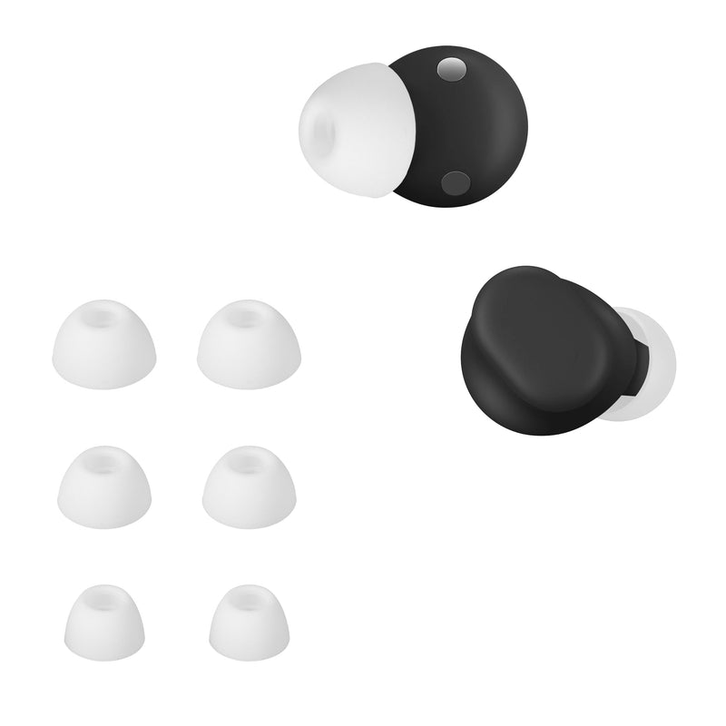 kwmobile 6x Silikonaufsätze für Beats Solo Buds - Ersatz Ohrstöpsel in 3 Größen - Ear Tips für In-Ear Kopfhörer - Zubehör Ersatzpolster in Weiß Weiß  