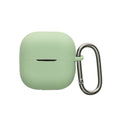 kwmobile Schutzhülle für Huawei FreeClip 2 Hülle - TPU Silikon Case für Kopfhörer Ladecase - stoßfestes Cover mit Karabiner - Matcha Grün Matcha Grün  