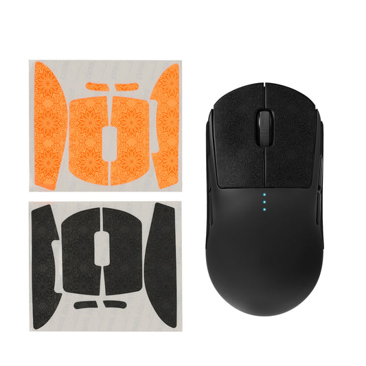 kwmobile Gaming Maus Grip Tape für Logitech G Pro Wireless 1 Mouse Grip Tape - Rutschfestes Griffband für PC Maus - Schwarz Orange Schwarz  