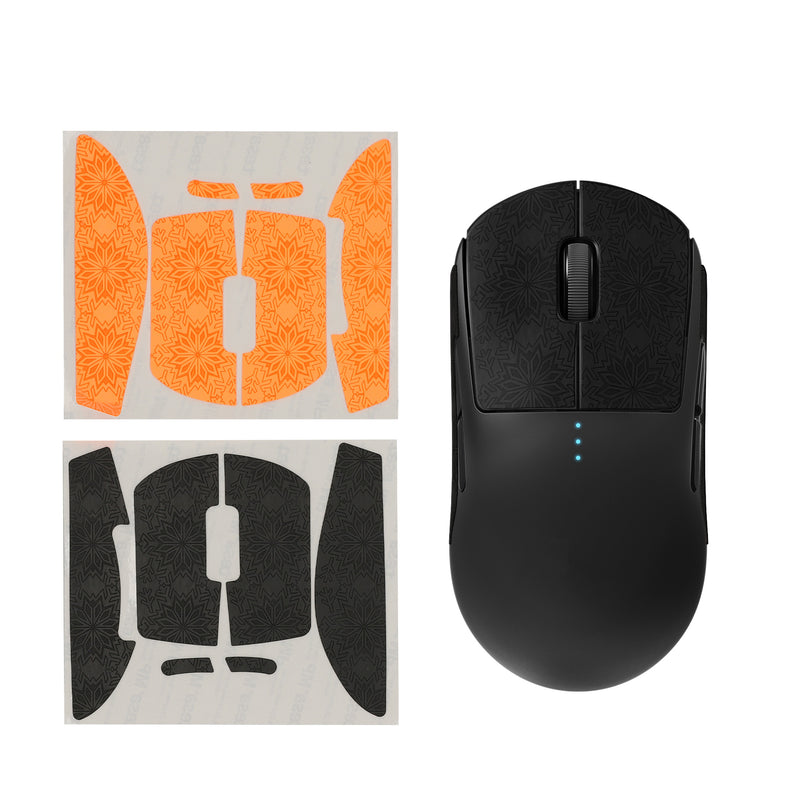 kwmobile Gaming Maus Grip Tape für Logitech G Pro Wireless 1 Mouse Grip Tape - Rutschfestes Griffband für PC Maus - Schwarz Orange Schwarz  