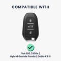 kwmobile Schlüsselhülle für Fiat 600 600e Hybrid Grande Panda Doblo K9 III Hülle - Autoschlüssel Schlüssel Hülle