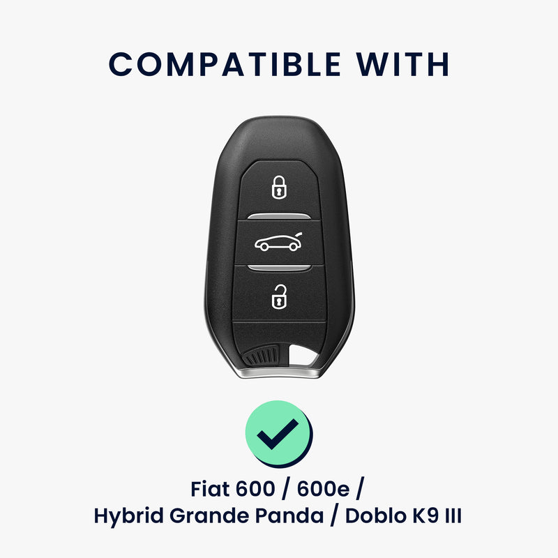 kwmobile Schlüsselhülle für Fiat 600 600e Hybrid Grande Panda Doblo K9 III Hülle - Autoschlüssel Schlüssel Hülle