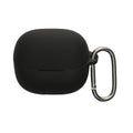 kwmobile Schutzhülle für Baseus BP1 Pro Hülle - TPU Silikon Case für Kopfhörer Ladecase - stoßfestes Cover mit Karabiner - Schwarz Schwarz  