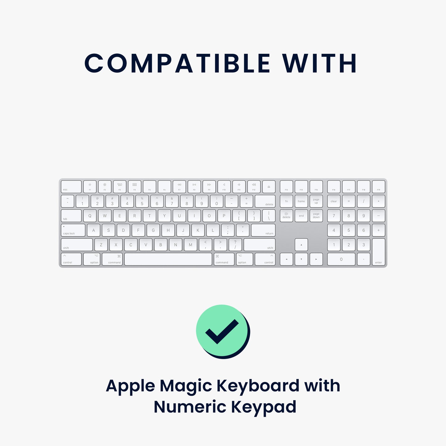kwmobile Tastaturabdeckung kompatibel mit Apple Magic Keyboard mit Ziffernblock Tastatur Hülle - Staubschutz Abdeckung mit Reißverschluss - Keyboard Cover