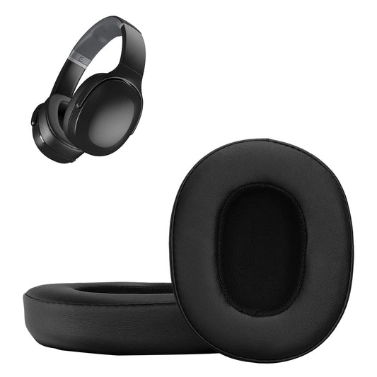 kwmobile 2x Ohr Polster für Skullcandy Crusher Evo Ohrpolster - Ersatz Ohrpolster - Kopfhörer Ersatzteile - Kopfhörer Ersatzpolster für Over Ear Headphones Schwarz  