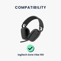 kwmobile Ohr Polster für Logitech Zone Vibe 100 - Ersatz Ohrpolster - Kopfhörer Ersatzteile - Kopfhörer Ersatzpolster für Over Ear Headphones
