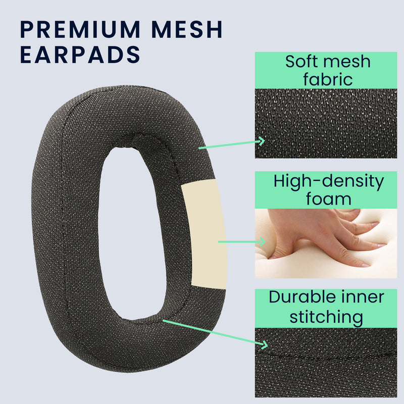 kwmobile Ohr Polster für Logitech Zone Vibe 100 - Ersatz Ohrpolster - Kopfhörer Ersatzteile - Kopfhörer Ersatzpolster für Over Ear Headphones
