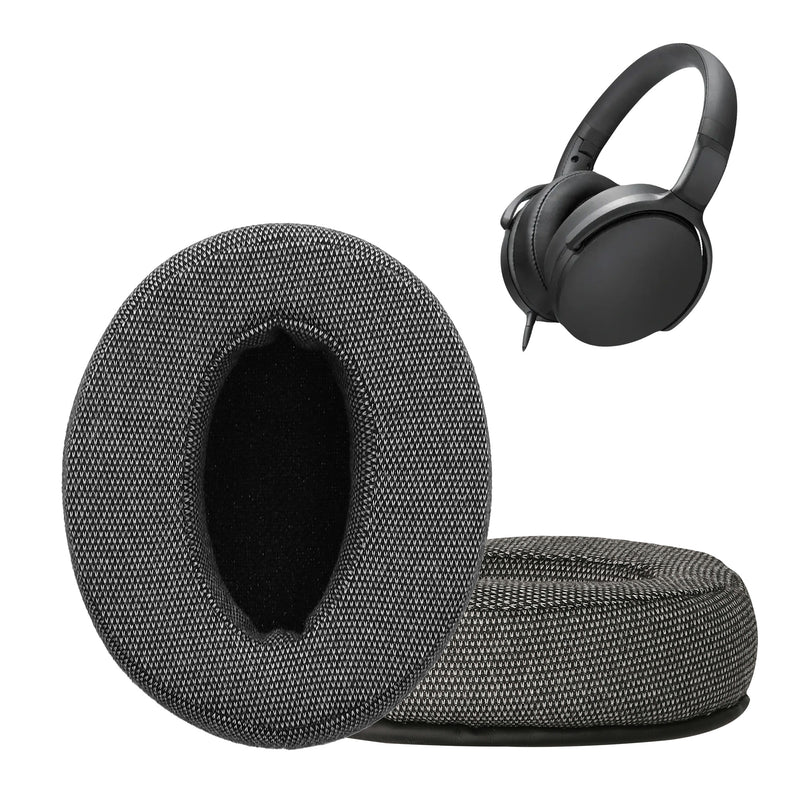 kwmobile 2x Mesh Polyester Ohr Polster für Sennheiser HD400S / HD450SE / HD458BT Ohrpolster - Ersatz Ohrpolster - Kopfhörer Ersatzteile - Kopfhörer Ersatzpolster für Over Ear Headphones Grau  