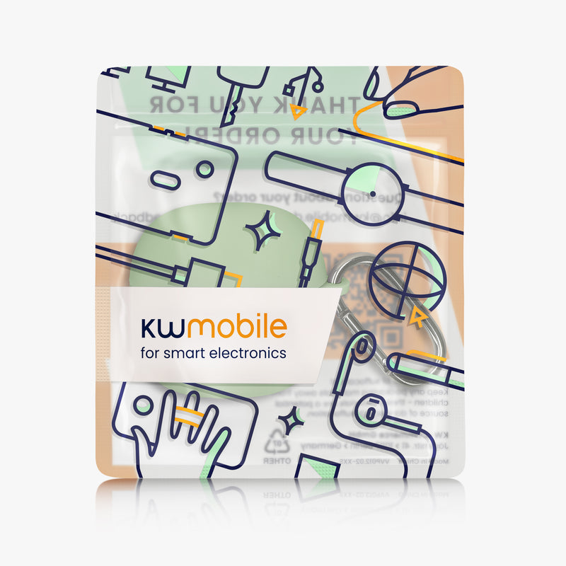 kwmobile Schutzhülle für Xiaomi Redmi Buds 8 Lite Hülle - TPU Silikon Case für Kopfhörer Ladecase - stoßfestes Cover mit Karabiner - Hellgrün Hellgrün