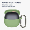 kwmobile Schutzhülle für Xiaomi Redmi Buds 8 Lite Hülle - TPU Silikon Case für Kopfhörer Ladecase - stoßfestes Cover mit Karabiner - Hellgrün Hellgrün
