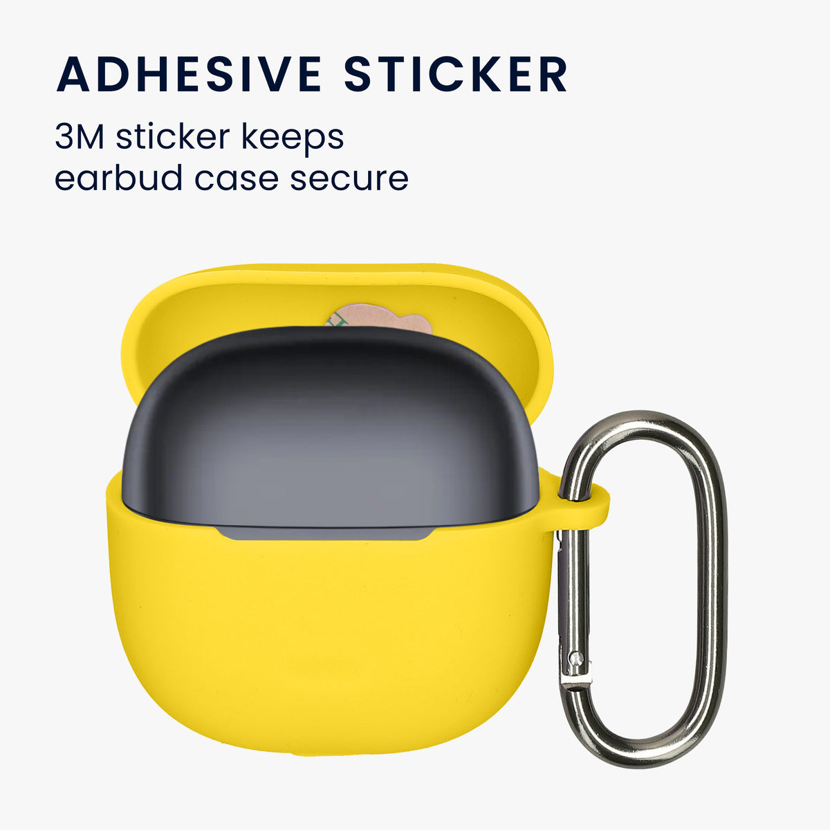 kwmobile Schutzhülle für Xiaomi Redmi Buds 8 Lite Hülle - TPU Silikon Case für Kopfhörer Ladecase - stoßfestes Cover mit Karabiner - Gelb Gelb
