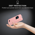 kwmobile Silikon Hülle für Anker Prime Power Bank 26250mAh 300W Case - Powerbank Hülle für unterwegs - Tasche für Power Bank - Altrosa Altrosa