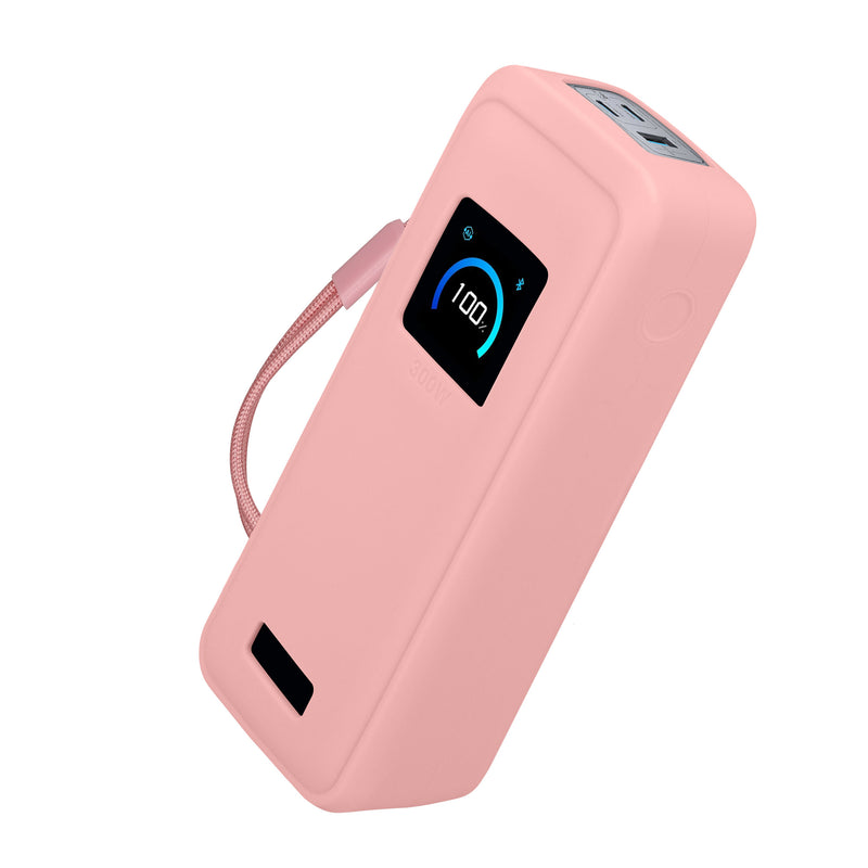 kwmobile Silikon Hülle für Anker Prime Power Bank 26250mAh 300W Case - Powerbank Hülle für unterwegs - Tasche für Power Bank - Altrosa Altrosa