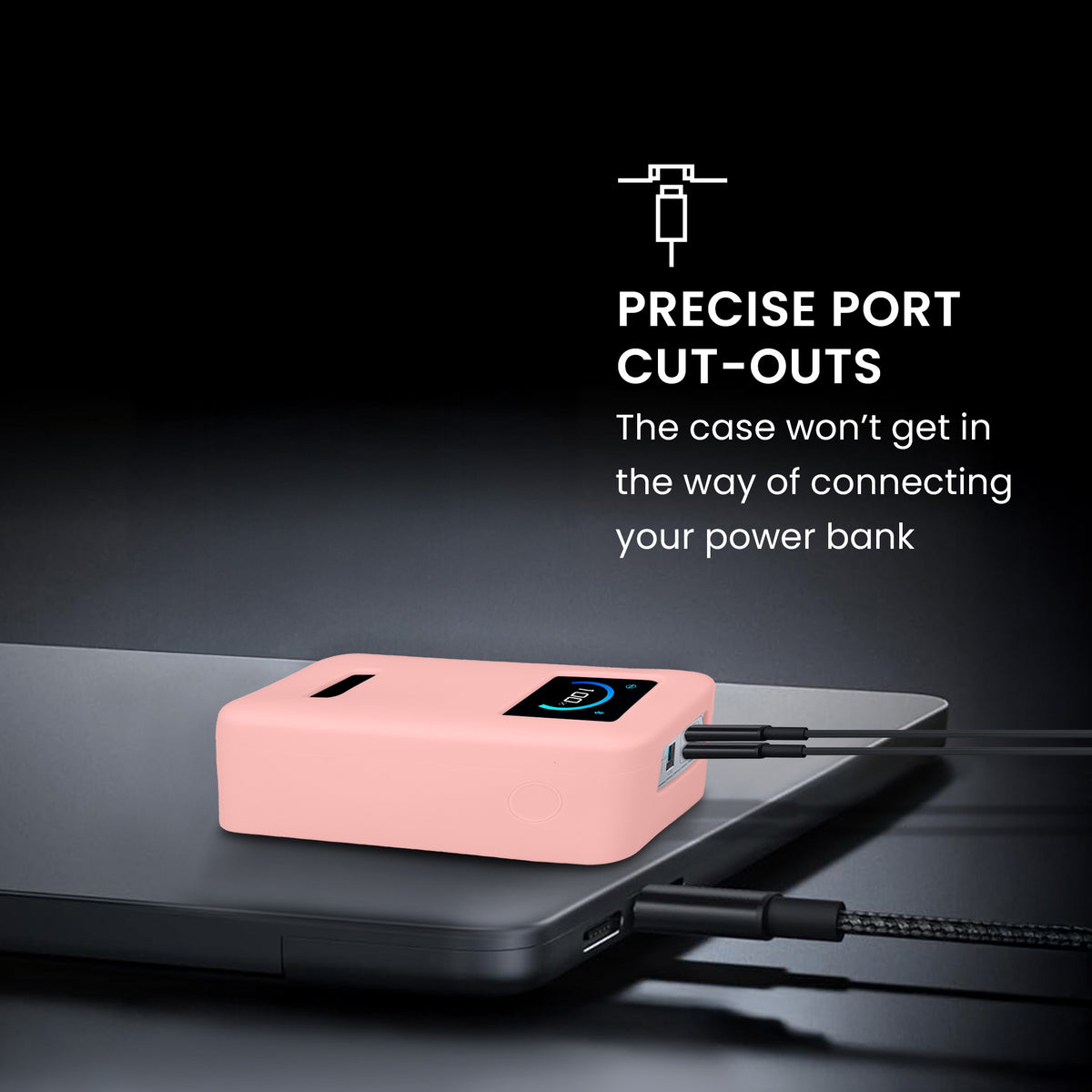 kwmobile Silikon Hülle für Anker Prime Power Bank 26250mAh 300W Case - Powerbank Hülle für unterwegs - Tasche für Power Bank - Altrosa Altrosa