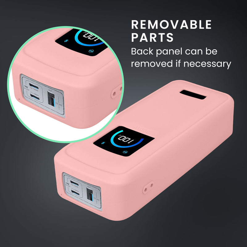 kwmobile Silikon Hülle für Anker Prime Power Bank 26250mAh 300W Case - Powerbank Hülle für unterwegs - Tasche für Power Bank - Altrosa Altrosa