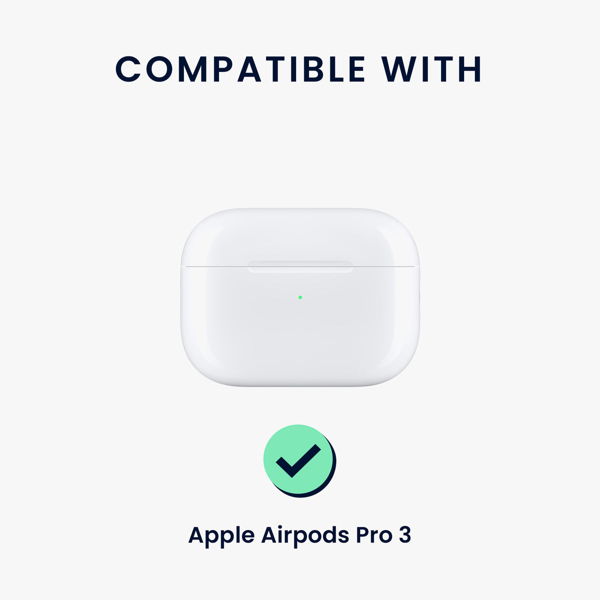 Apple Airpods Pro 3 Silikon Kopfhörer Hülle mit Karabiner KWM000041KG002C