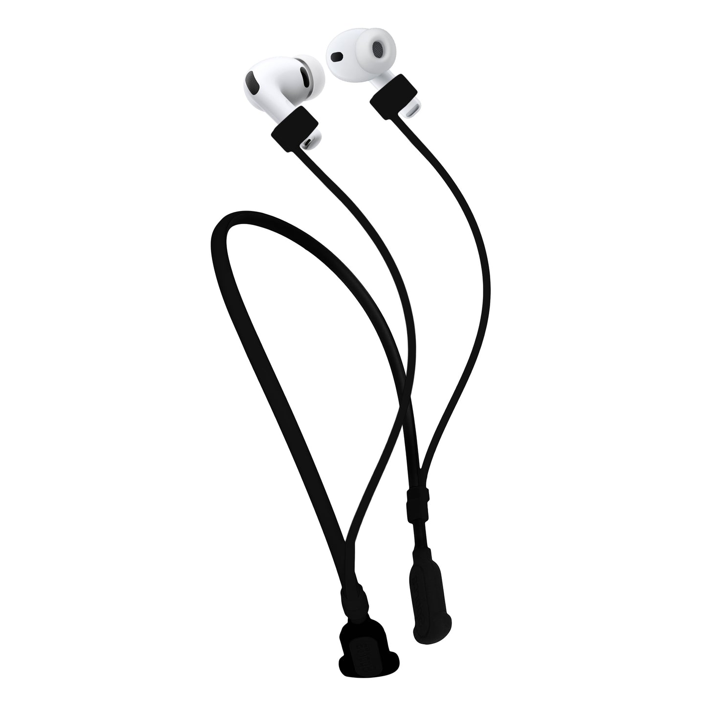 kwmobile Silikon Halteband für Apple Airpods 3 / 4 / Pro 1 / Pro 2 / Airpods Pro 3 Halterung Jogging - in-Ear Headphones Band Strap - Kopfhörer Zubehör - Schwarz matt Schwarz matt