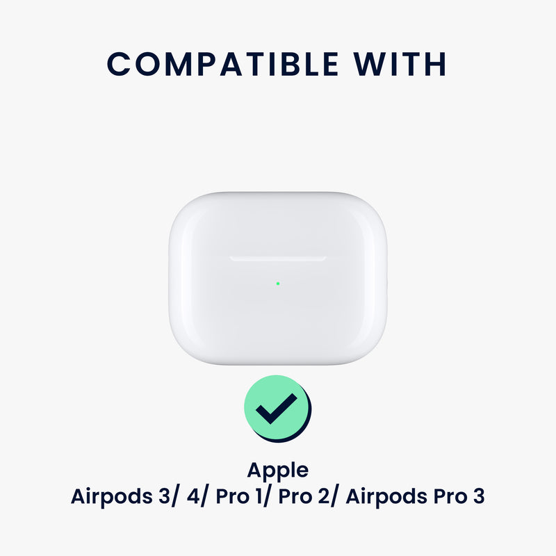 kwmobile Silikon Halteband für Apple Airpods 3 / 4 / Pro 1 / Pro 2 / Airpods Pro 3 Halterung Jogging - in-Ear Headphones Band Strap - Kopfhörer Zubehör - Schwarz matt Schwarz matt