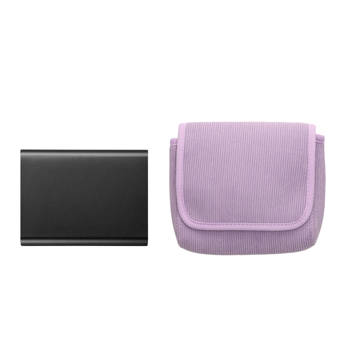 Wireless Mouse / Portable SSD / Portable HDD Cord Mausbezug mit Reißverschluss Lavendel
