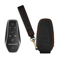 BYD Atto 3 / Sealion / Han / Tang / Dolphin / Seal Echtleder Schlüsselhülle mit Stickerei mit Schlüsselring KWM000041LY001C