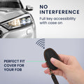Peugeot Citroen 3-Tasten Smartkey Autoschlüssel (nur Keyless Go) Echtleder Schlüsselhülle mit Stickerei mit Schlüsselring KWM000041LZ001C