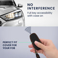 Audi A6 A7 A8 Q7 Q8 3-Tasten Autoschlüssel Keyless Echtleder Schlüsselhülle mit Stickerei mit Schlüsselring KWM000041MA001C