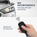 BMW 3-Tasten Funk Autoschlüssel (nur Keyless Go) Echtleder Schlüsselhülle Slim mit Schlüsselring KWM000041MF001C