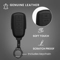 kwmobile Schlüsselhülle für Chery Omoda C5 / Jaecoo 7 / Tiggo 7 Pro 8 Pro / Arrizo 5 Hülle Leder - Autoschlüssel Schlüssel Hülle - Schlüsselcover Schlüsselschutz in Schwarz Schwarz
