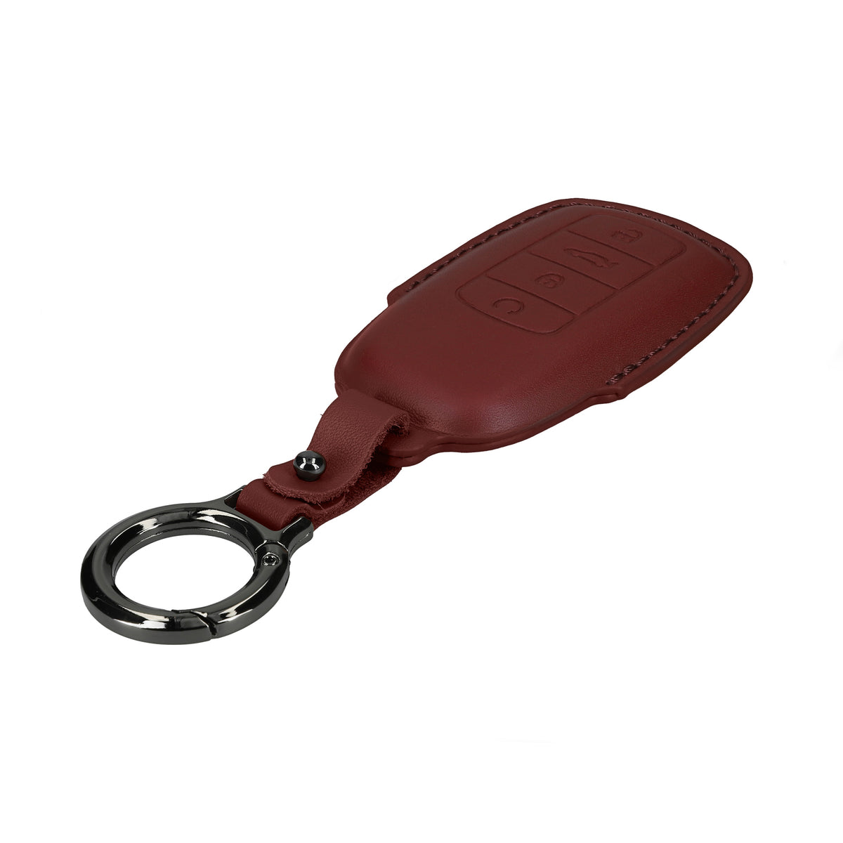 kwmobile Schlüsselhülle für Chery Omoda C5 / Jaecoo 7 / Tiggo 7 Pro 8 Pro / Arrizo 5 Hülle Leder - Autoschlüssel Schlüssel Hülle - Schlüsselcover Schlüsselschutz in Bordeaux Bordeaux