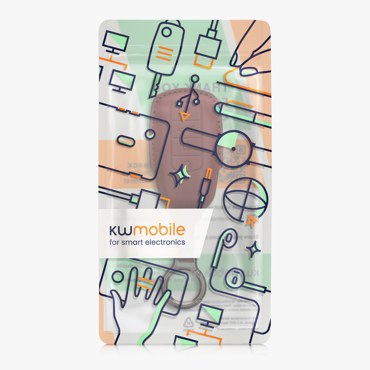kwmobile Schlüsselhülle für Chery Omoda C5 / Jaecoo 7 / Tiggo 7 Pro 8 Pro / Arrizo 5 Hülle Leder - Autoschlüssel Schlüssel Hülle - Schlüsselcover Schlüsselschutz in Bordeaux Bordeaux