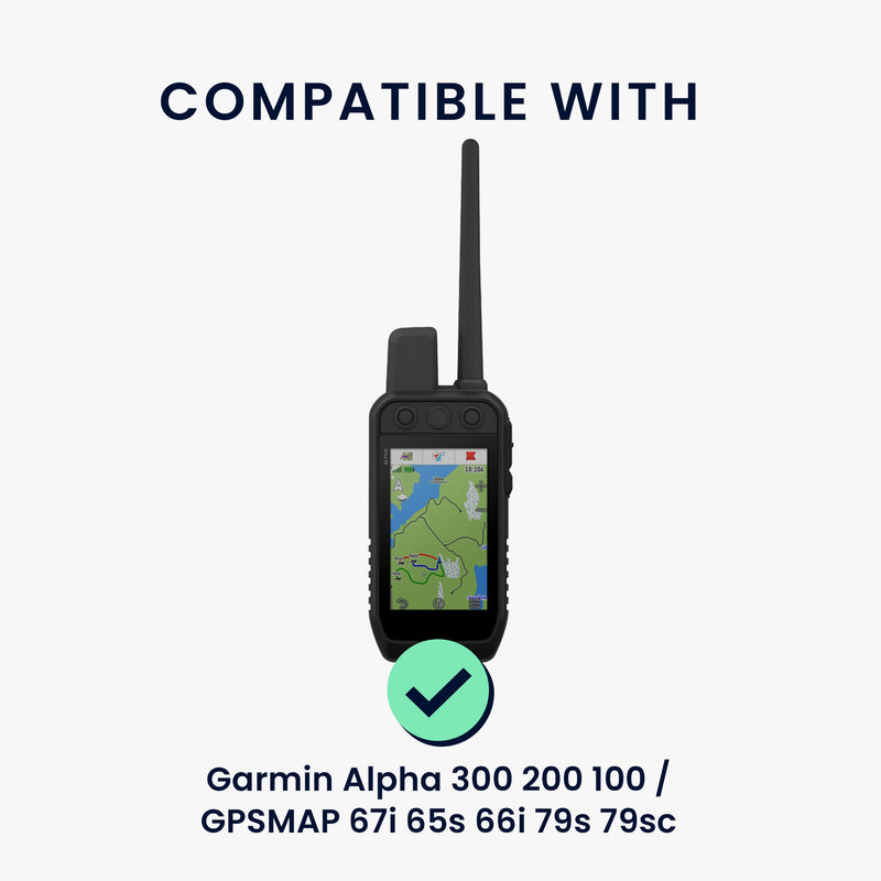 Garmin Alpha 300 200 100 / GPSMAP 67i 65s 66i 79s 79sc Nylon GPS Hülle mit Gürtelclip Schwarz KWM000041ND001C