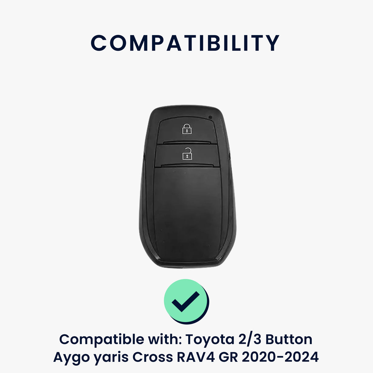 Toyota 2/3 Button Aygo Yaris Cross RAV4 GR 20-24 Silikon Schlüsselhülle KWM000041OG001C