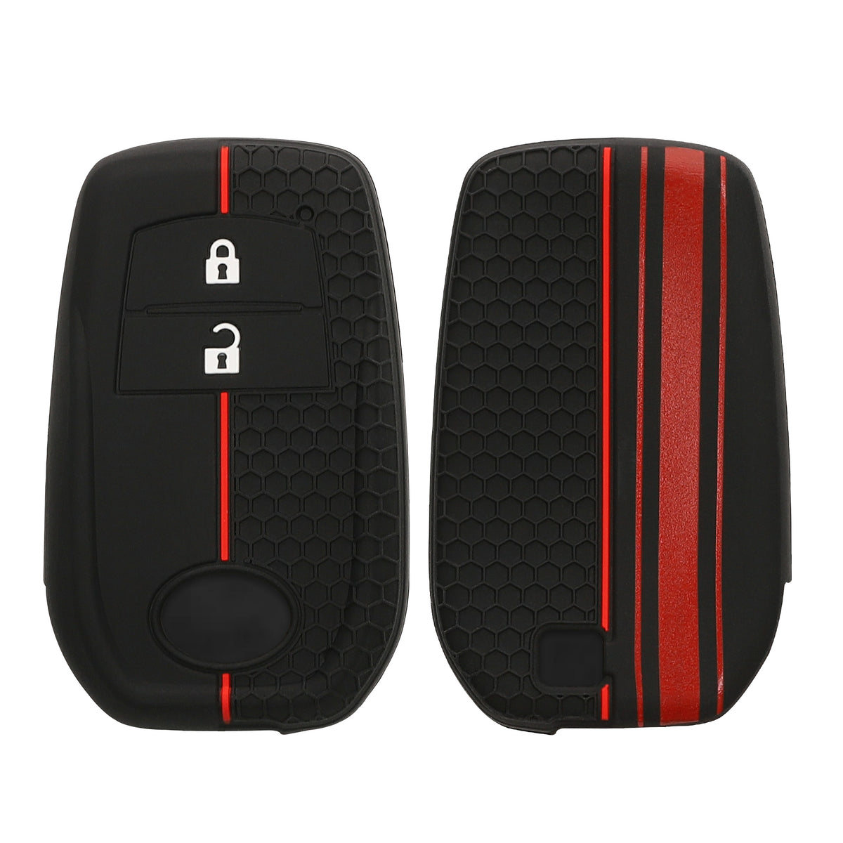 Toyota 2/3 Button Aygo Yaris Cross RAV4 GR 20-24 Silikon Schlüsselhülle Rot