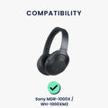 kwmobile 2x Mesh Polyester Ohr Polster für Sony MDR-1000X / WH-1000XM2 Ohrpolster - Ersatz Ohrpolster - Kopfhörer Ersatzteile - Kopfhörer Ersatzpolster für Over Ear Headphones Schwarz