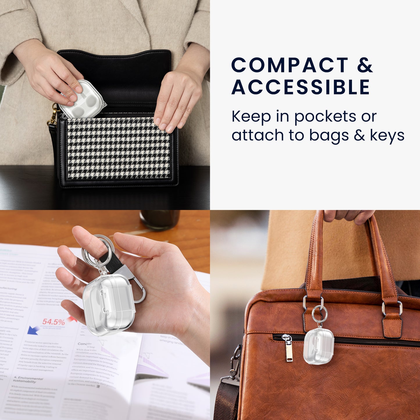 kwmobile transparentes Kopfhörer Case kompatibel mit Samsung Galaxy Buds 4 / Galaxy Buds 4 Pro Hülle - Headphones TPU Cover mit Standfunktion und Sicherheitsverschluss - Transparent Transparent