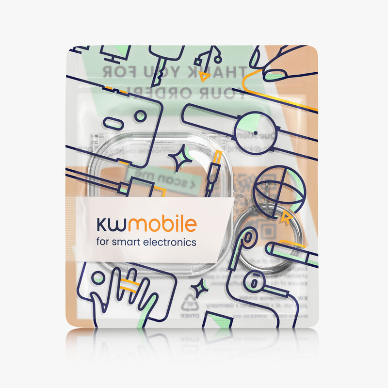 kwmobile transparentes Kopfhörer Case kompatibel mit Samsung Galaxy Buds 4 / Galaxy Buds 4 Pro Hülle - Headphones TPU Cover mit Standfunktion und Sicherheitsverschluss - Transparent Transparent