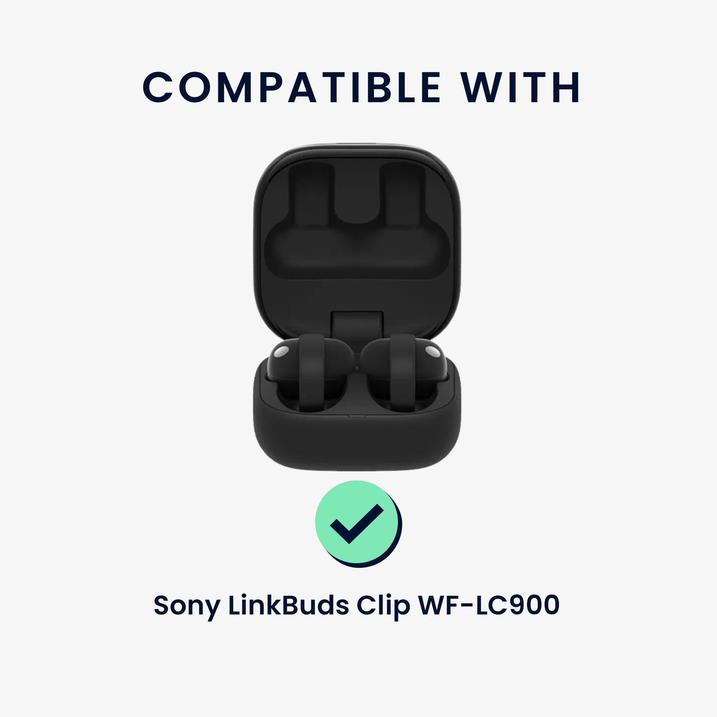 kwmobile Hülle für Sony LinkBuds Clip WF-LC900 Case - TPU Silikon Schutzhülle - Kopfhörer Cover - Transparent Transparent