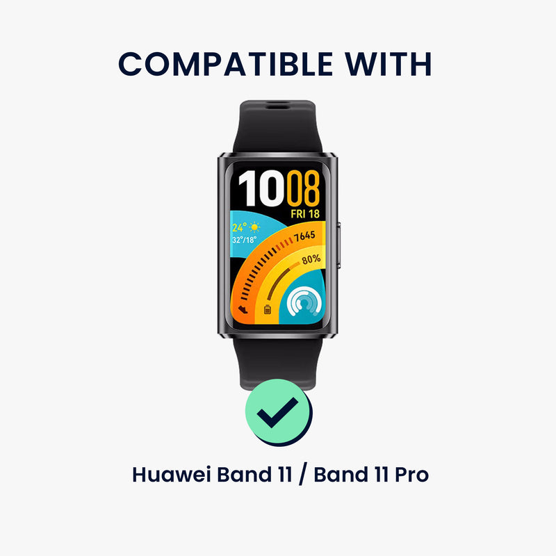 kwmobile Echtleder Uhrenarmband für Huawei Band 11 / Band 11 Pro Armband - Ersatzarmband für Fitnesstracker - Wechselarmband Smartwatch