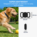 kwmobile Bluetooth Tracker Halter für Apple AirTag - Silikon Schutzhülle für Hunde Katzen Halsband - Smart Tag Holder für Haustiere - 1er Set Schwarz Schwarz Schwarz