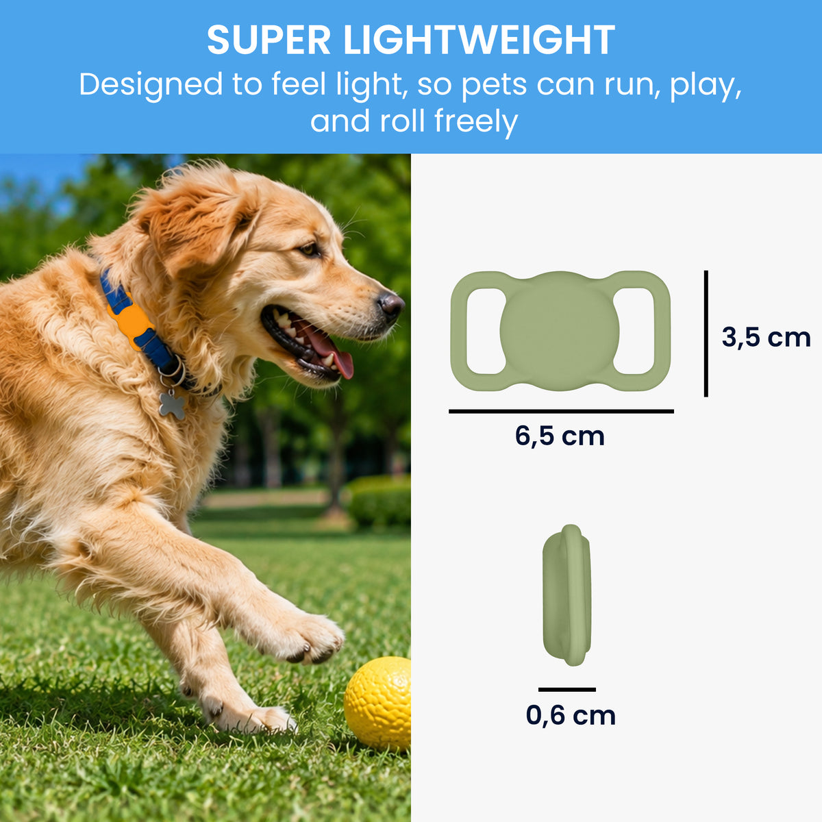kwmobile Bluetooth Tracker Halter für Apple AirTag - Silikon Schutzhülle für Hunde Katzen Halsband - Smart Tag Holder für Haustiere - 1er Set Orange Matcha Grün Orange