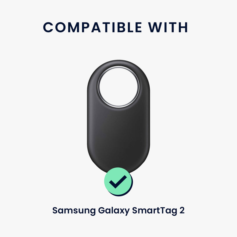kwmobile Bluetooth Tracker Halter für Samsung Galaxy SmartTag 2 - Silikon Schutzhülle für Hunde Katzen Halsband - Smart Tag Holder für Haustiere - 1er Set Schwarz Schwarz Schwarz
